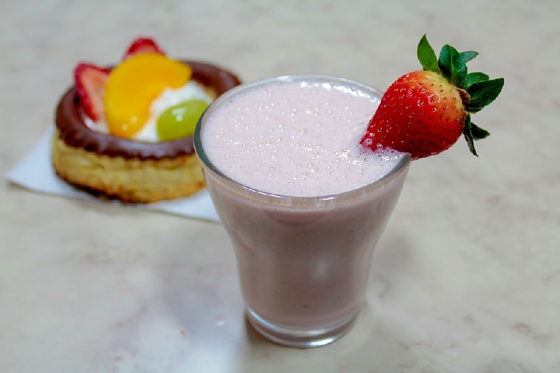 Postre de Batido de Fresas